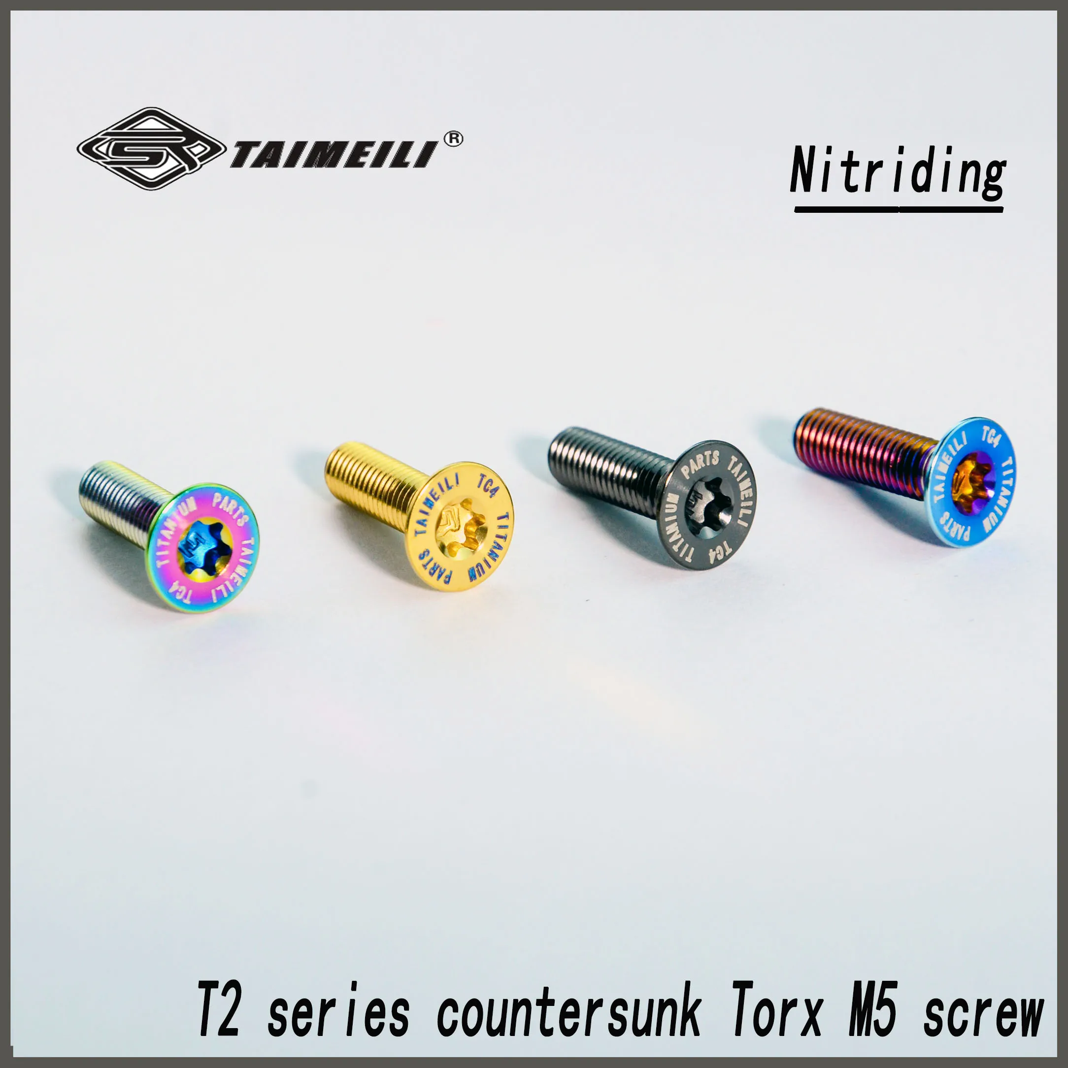 TAIMEILI 1pcs Titanium alloy countersunk head screw T2 series Torx m5x12-35mm steering wheel modification 1pcs