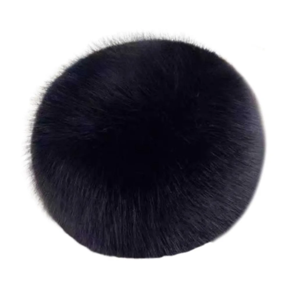 

Smooth Plush Mongolian Fluffy Hat Thickened Fur Fluffy Texture Fox Fur Hat Ear Protection Round Top Plush Winter Hat