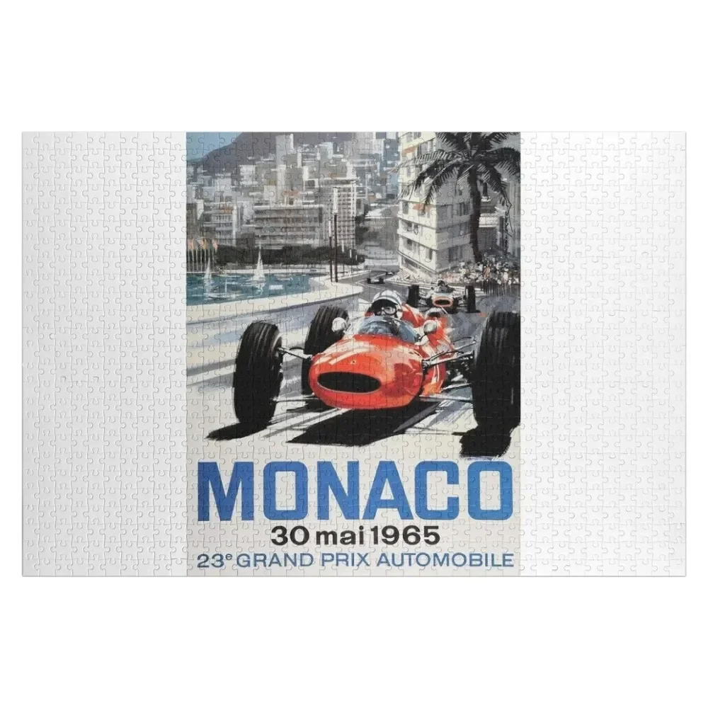 

Grand Prix Monaco Auto Racing Jigsaw Puzzle Custom Name Wood Wood Name Game Children Puzzle