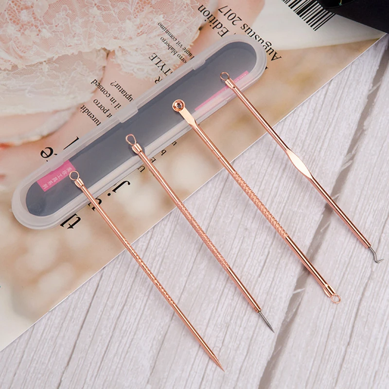 4-Piece Acne Needle Tool Set Non-Sensory Acne Breakout Extremely Fine Ultra-Pointed Needle Squeeze Acne Special Tools