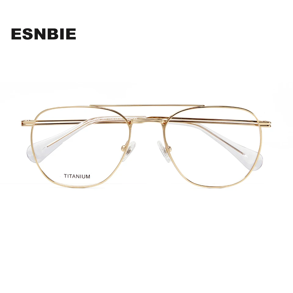 

Trendy Titanium Glasses Frame Men Pilot Square Eyeglasses Frames Double Beam Ultralight Business Optical Eyewear Male