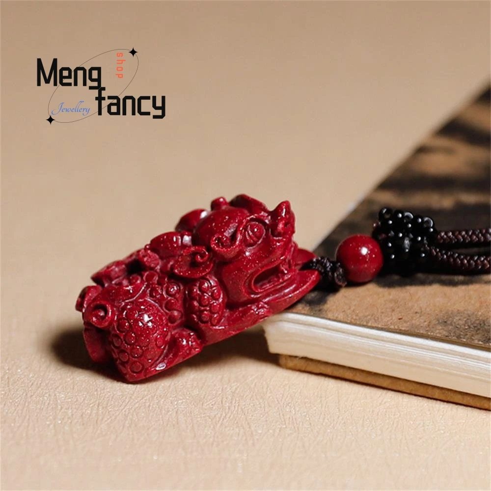 محتوى عالي الطبيعية الأرجواني الذهب الرمال الزنجفر فورتشن Pixiu قلادة رائعة أفضل بيع الأزياء والمجوهرات زوجين هدية عيد #5