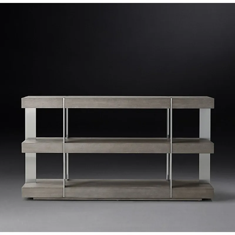 

Американский металлический шкаф-витрина из дуба, простой, в итальянском стиле, декоративный, для прихожей, легкий люкс, высокое качество