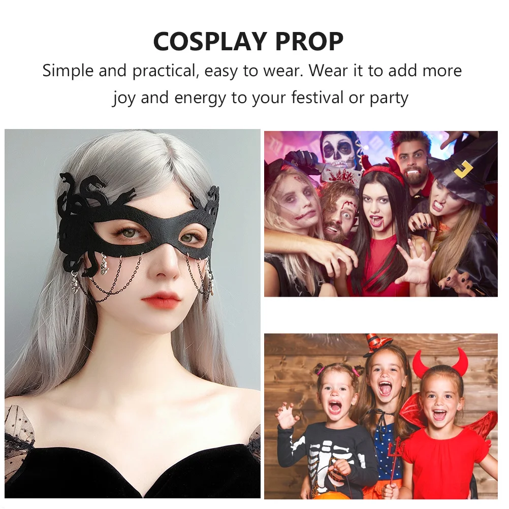 Masque de Cosplay de sorcière demi-visage Sexy pour femmes, accessoire de Costume d'halloween, fête de danse, carnaval, masque de fête d'halloween