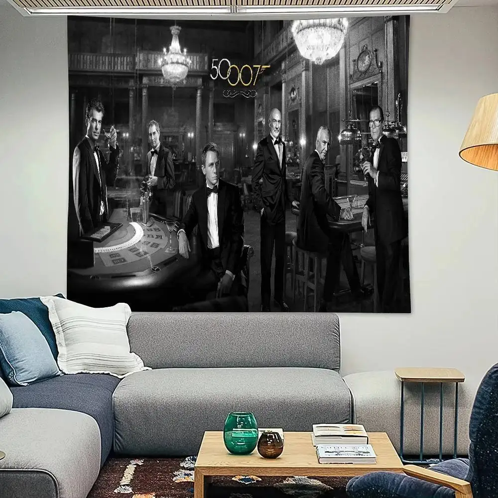 حار موضة فيلم J-James B-Bond 007 نسيج الديكور غرفة نوم عنبر خلفية القماش عطلة المنزل حفلة غرفة المعيشة نادي