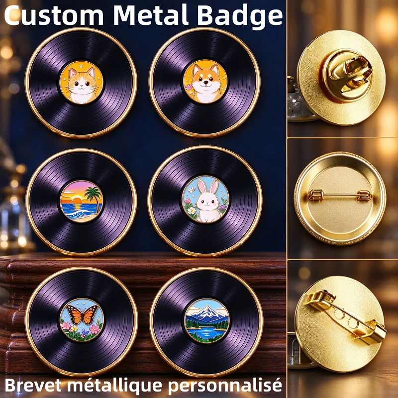 Custom Metal Badge Gold Plated Metal Brooch Die Casting Zinc Alloy 3D Lapel Pins Design Your Own Company Logo Zinc Alloy Badges