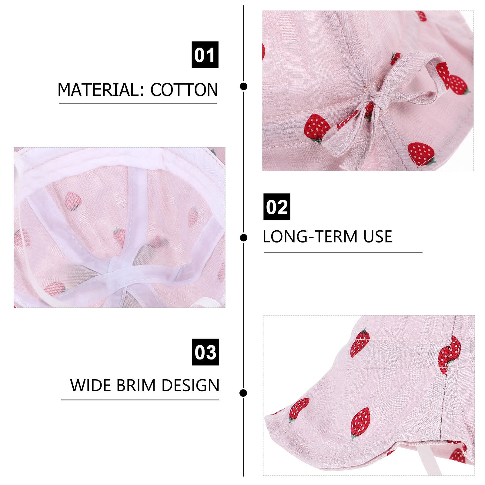 

Kids Sun Hat UV Protection Bucket Hat for Boys Girls Spring Summer Fishing Hiking Camping Daily Wear Wide Brim Anti Sunburn