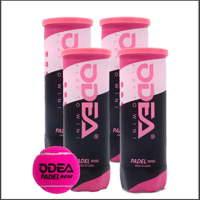 ODEA Padel Balls Pink,High Bounce Durable Training Tennis Balls