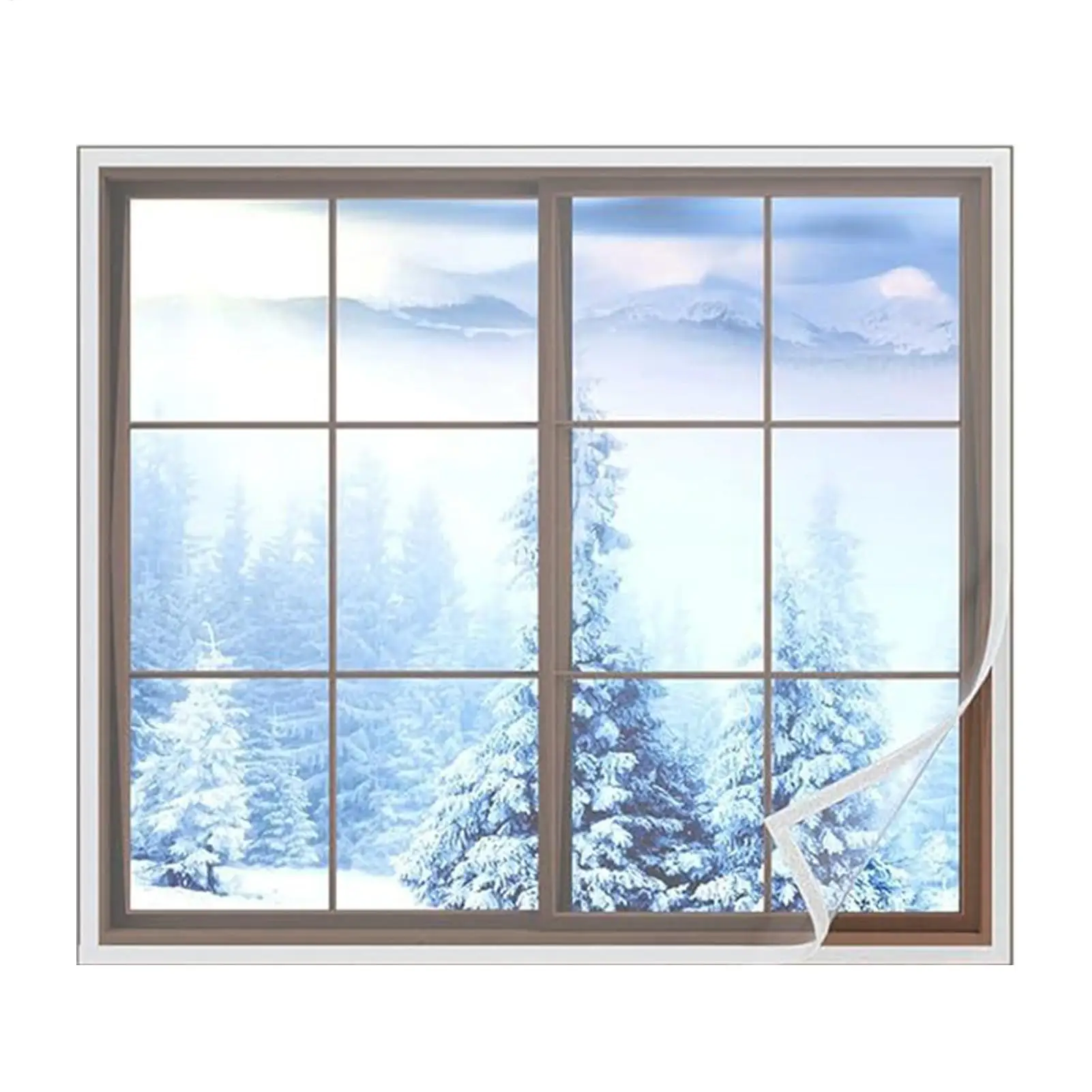 Window Insulation Kit for Winter Clear Transparent Waterproof Film Winter Window Covering for Cold Weather Patio Garage Attic