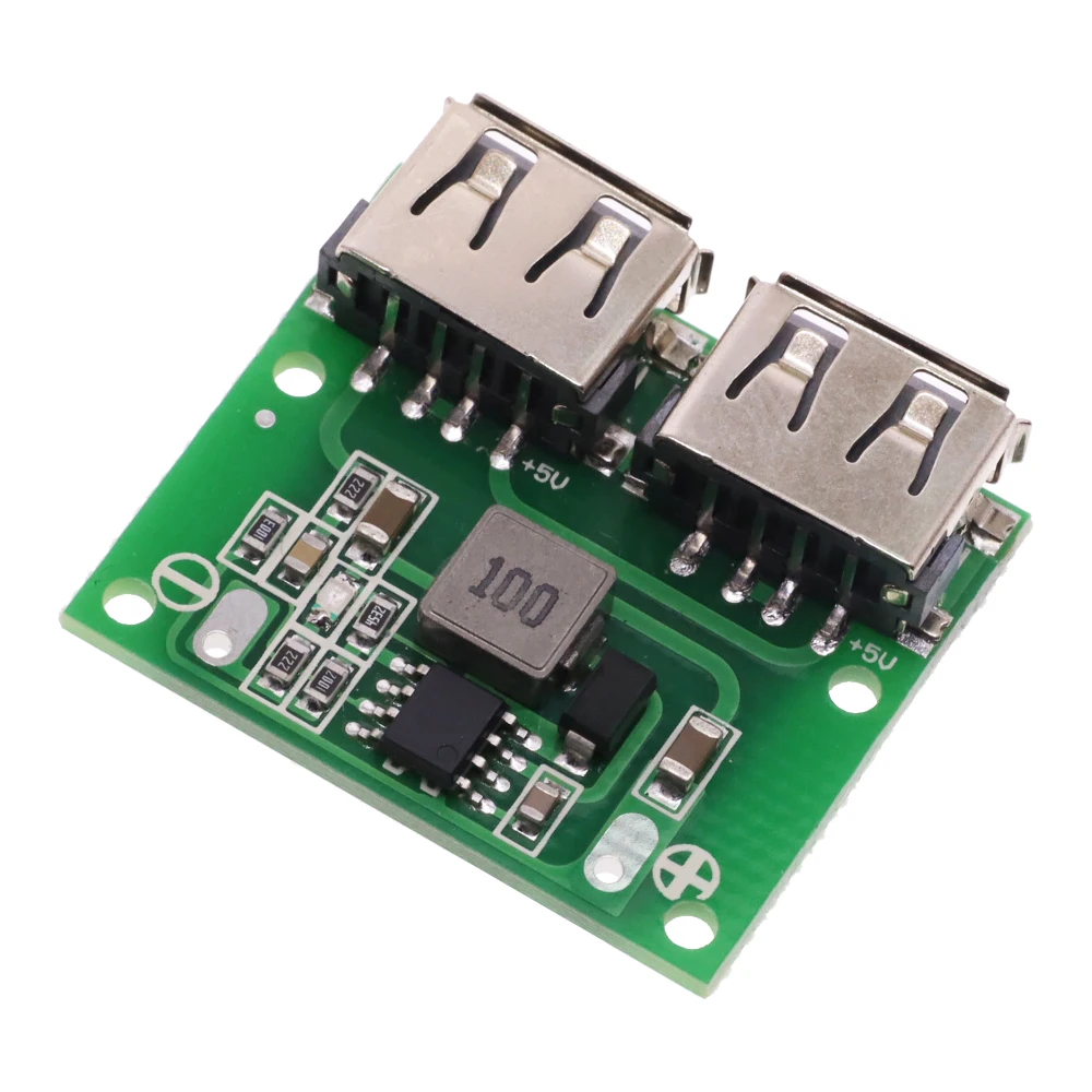 9V 12V 24V to 5V DC-DC Step Down Charger Power Module Dual USB Output Buck Voltage Board 3A Car Charge Charging Regulator 6-26V