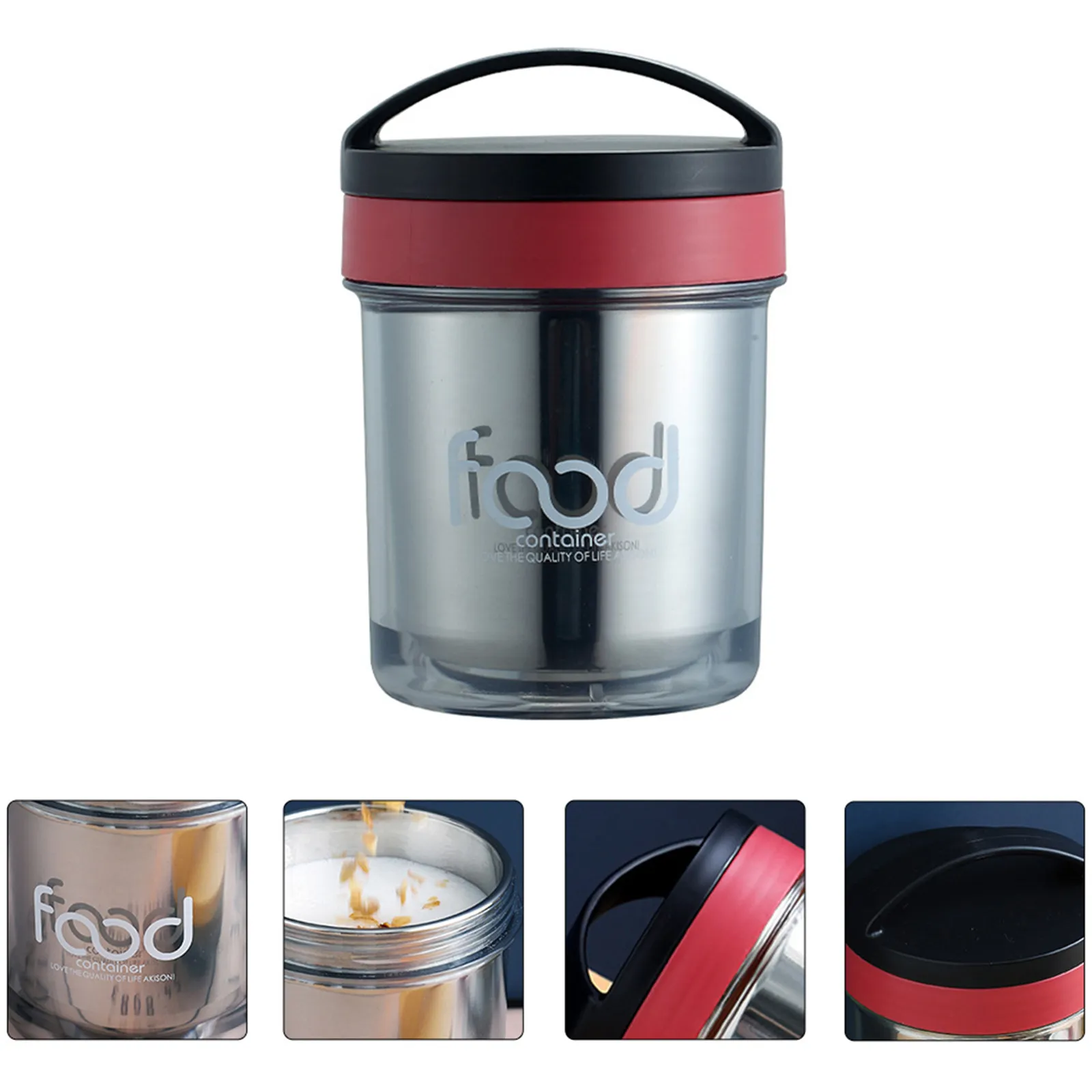 

1 шт. Премиальная портативная термокружка из нержавеющей стали 304 с герметичной крышкой, изолированная миска для каши для путешествий, дома и офиса