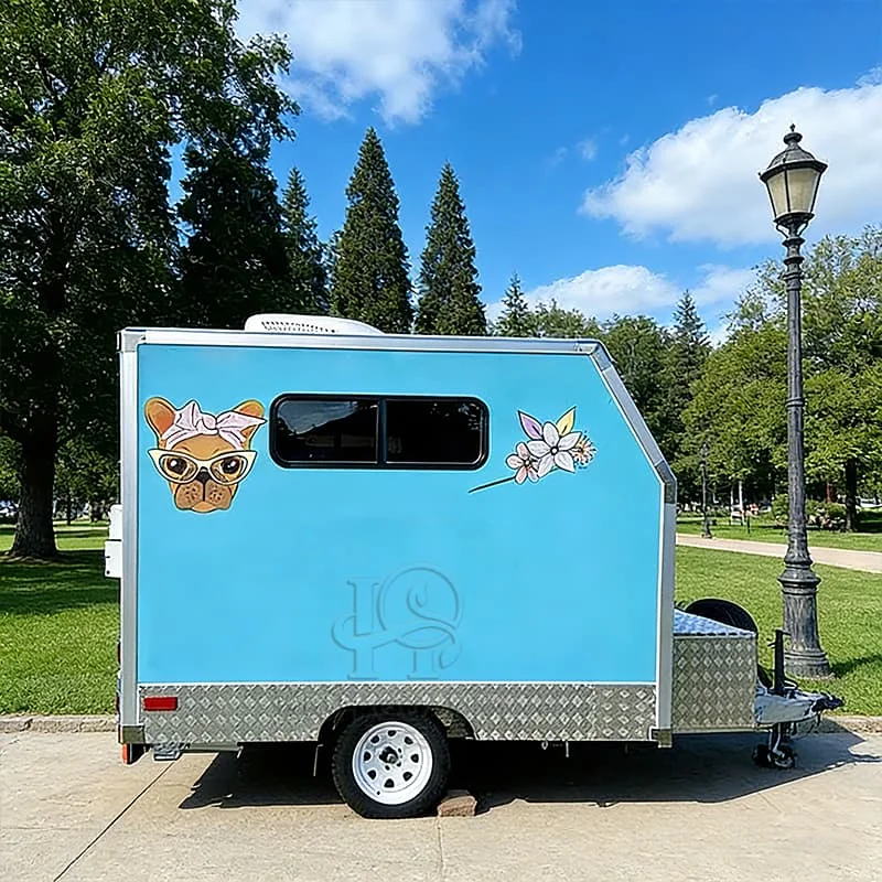 Customizable Mobile Pet Grooming Trailer Dog Grooming Van With Working Table