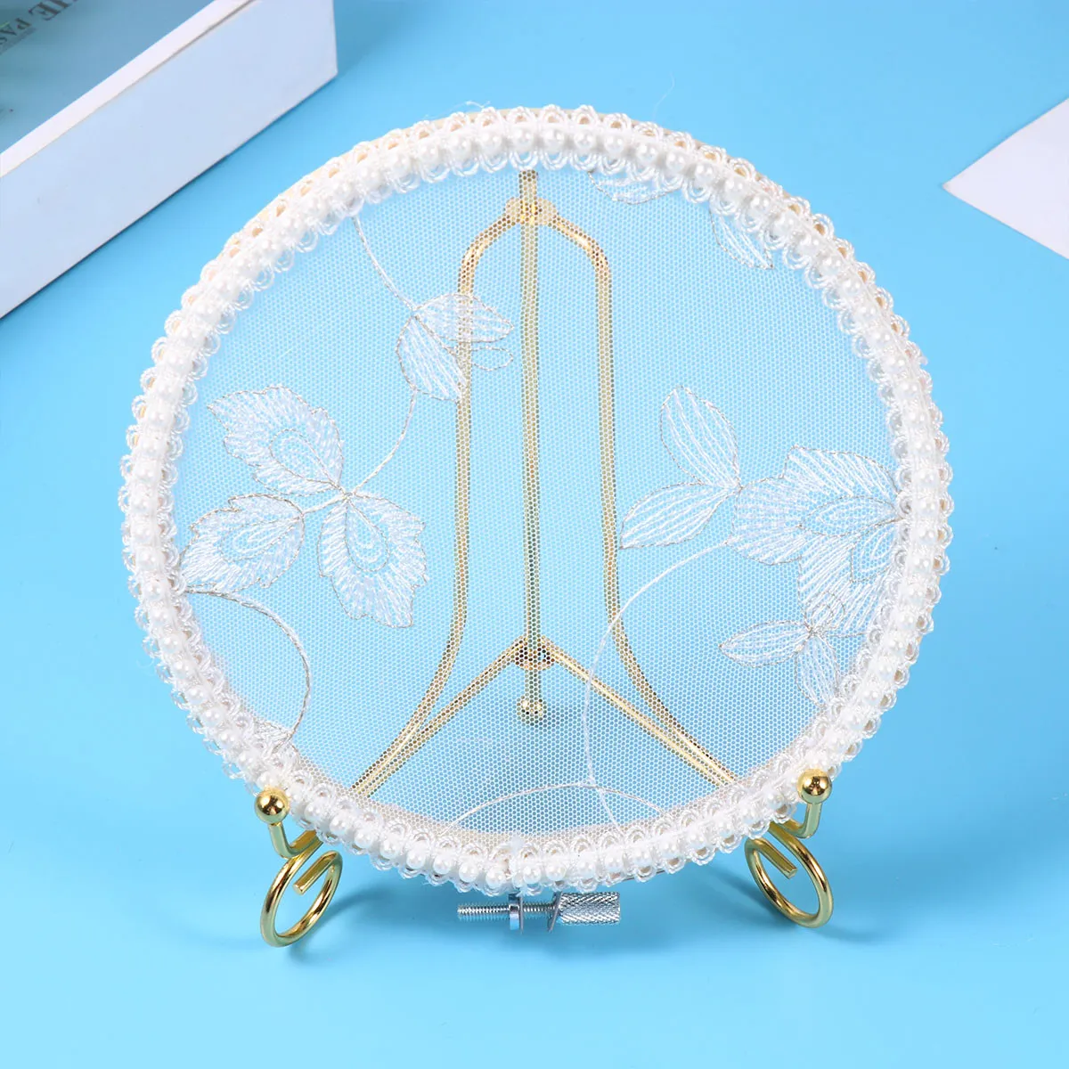 

1Set Lace Jewelry Holder Display Stand Creative Organizer for Earrings Rings Bracelets Desktop Jewelry Stand Lace Earring Holder