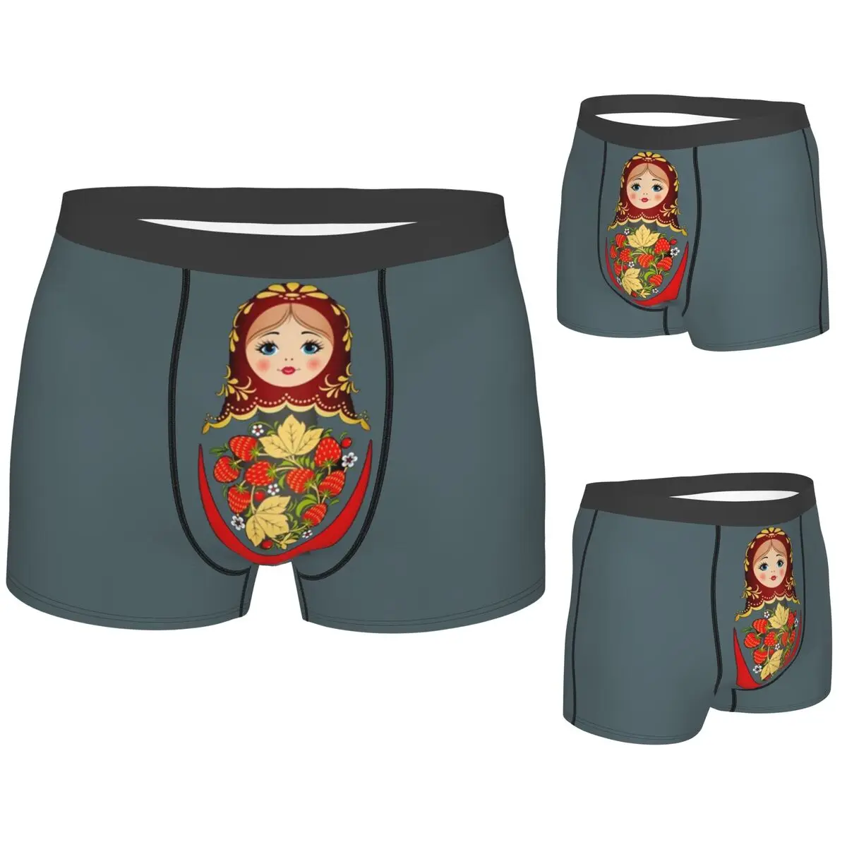 

Boxer Underpants Shorts Matryoshka Russian Nesting Doll Panties Men Ventilate Underwear for Homme Man Boyfriend Gift