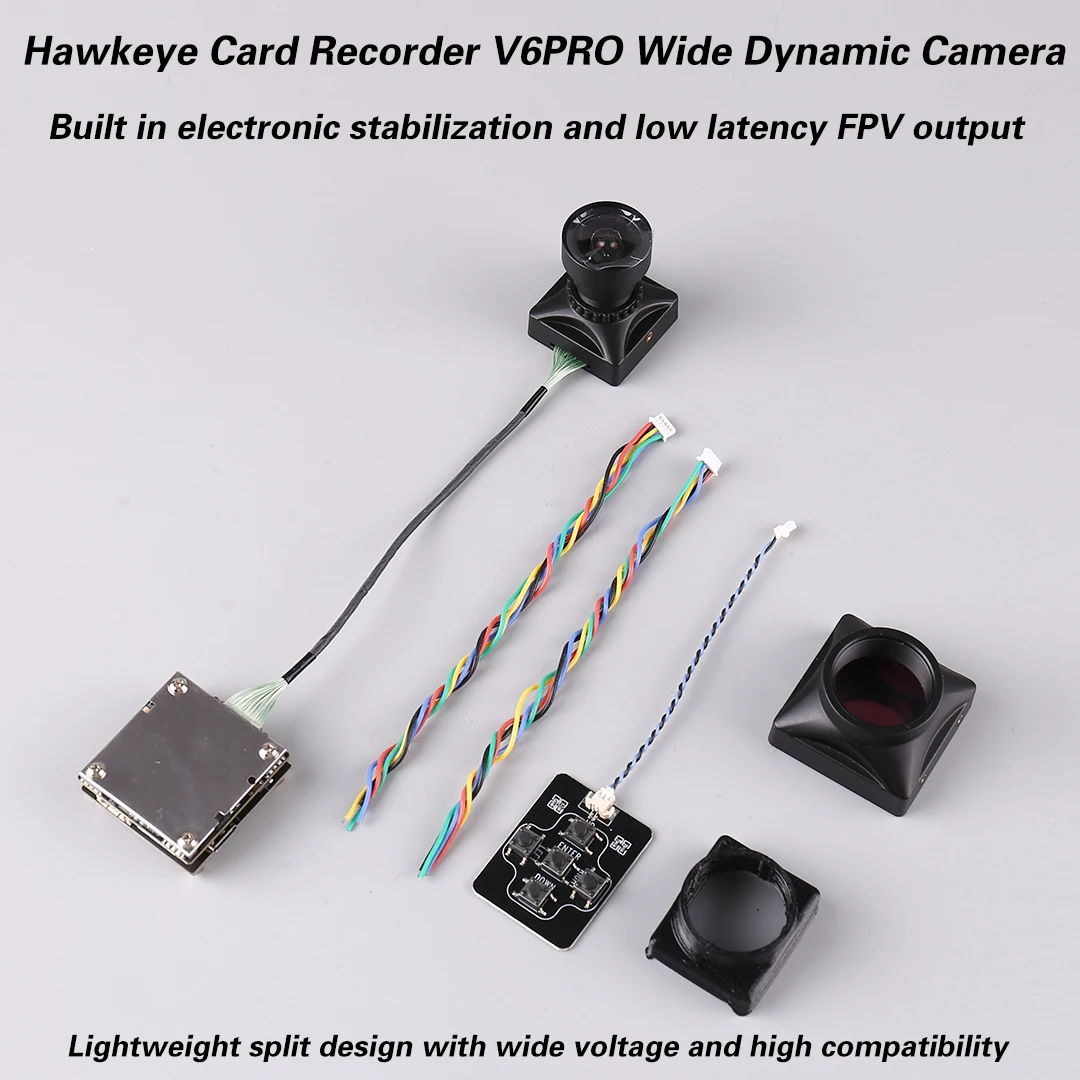 Hawkeye V6 PRO 1 Inch 20MP 6K 30fps 4K 60fps FPV Camera C Mount HDMI AV Out Rocketsteady 8X Zoom for RC Drone
