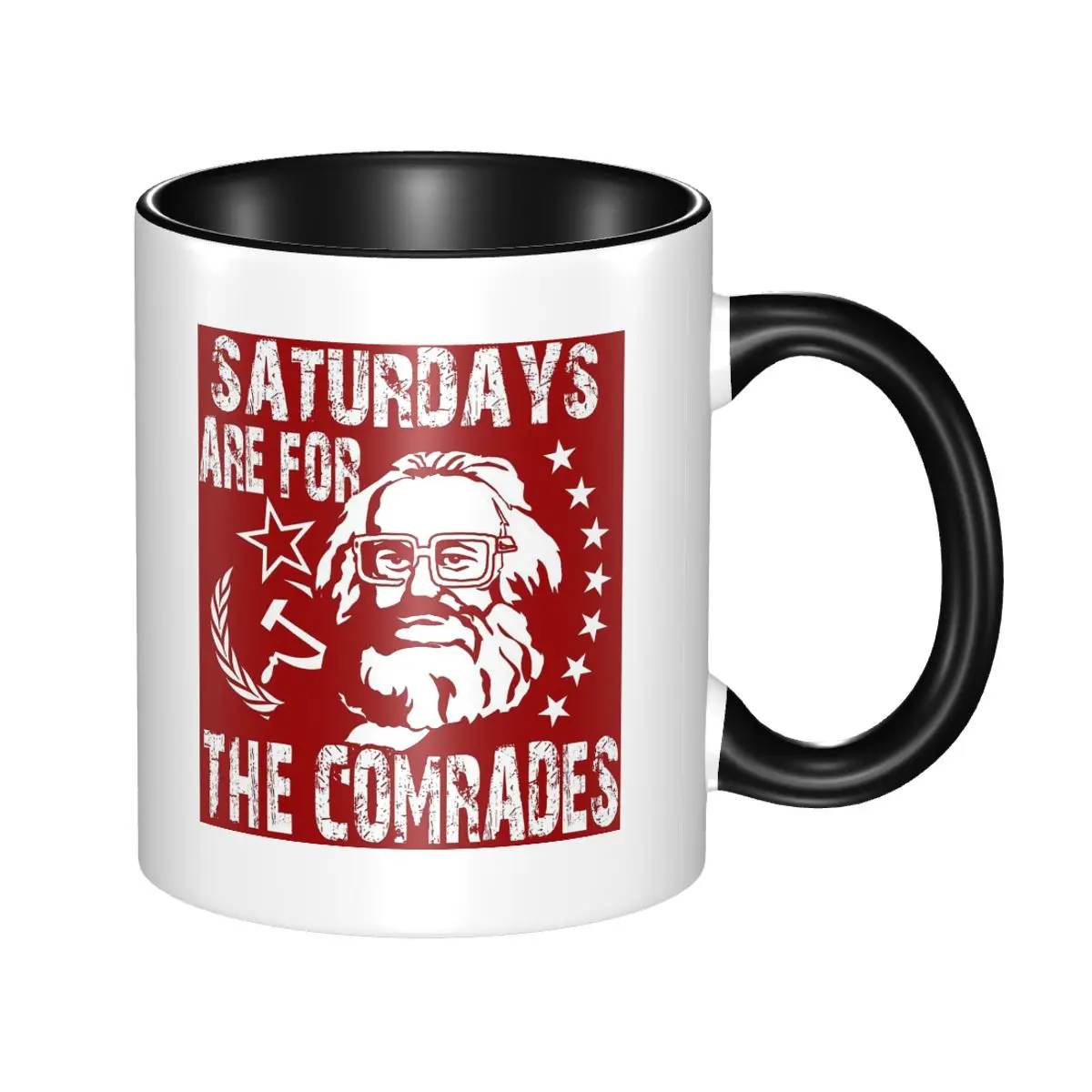 Soviet Karl Marx Meme Russian Saturdays Are For The Comrades Mug Ceramic Coffee Cups Tea Mugs Milk Cup Drinkware Gift For Unisex
