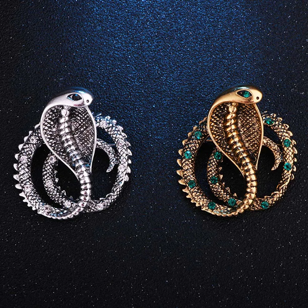 Роскошный модный металлический значок в виде змеи, аксессуары, корсажная брошь, булавки, ювелирные изделия
