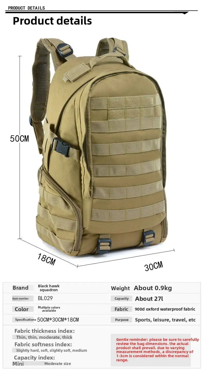 Waterproof Tactical Backpack Assault Bag Molle Outdoor Hiking Trekking Hunting Camping Travel Shoulder Bag 511 Tactical Backpack