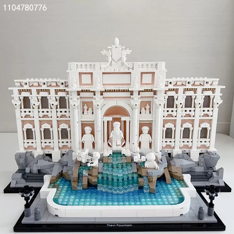 1880 قطعة نافورة تريفي الشهيرة بنة لعبة الطوب البناء للبالغين هدايا أعياد ميلاد للأطفال متوافقة مع مجموعة 21062