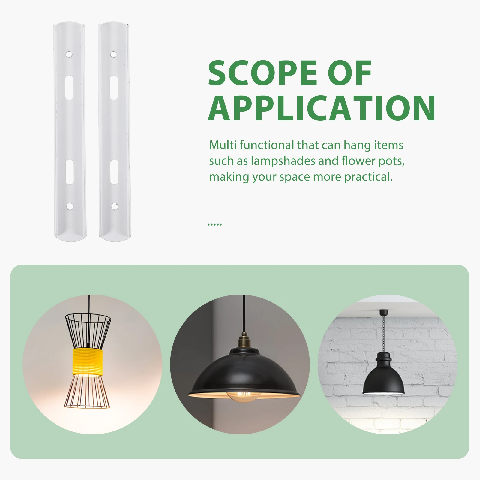 

2pcs Iron Mounting Bracket Lamp Hook Wall Mounting Kit Ceiling Rack Home Accessories Hanging Light Bracket Ceiling Light