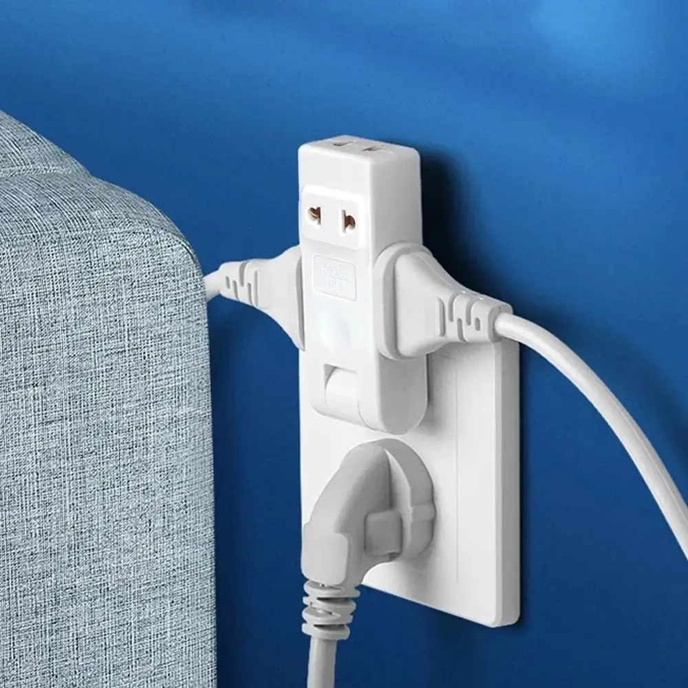 

Protable 4 in 1 EU Electrical 180 Degree Rotation Wall Outlet Plug Adapter High Quality Extension Power Converter