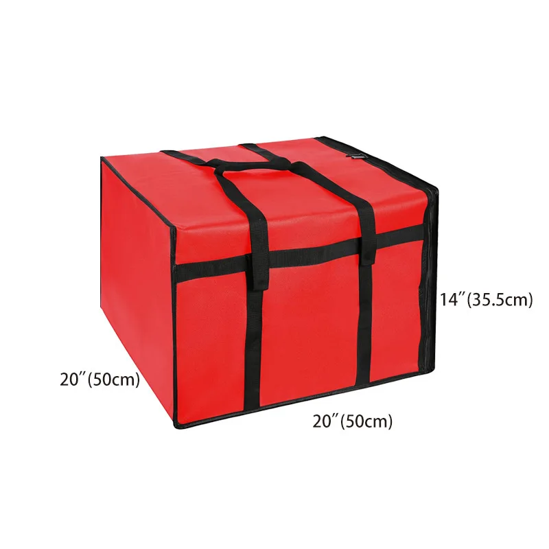 Pizza Carrier Insulated Bag Food Bag Sturdy with Dual Zippers Pizzerias Multifunctional Reusable Grocery Shopping Bag Lunch Bag