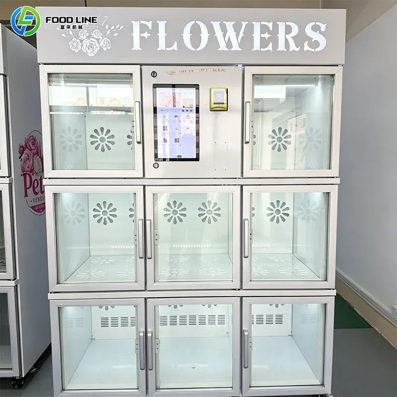 24 Hours Unmanned Flower Store Fresh Flower Vending Machine Automatic Temperature Refrigerator Vending Machines for Sale