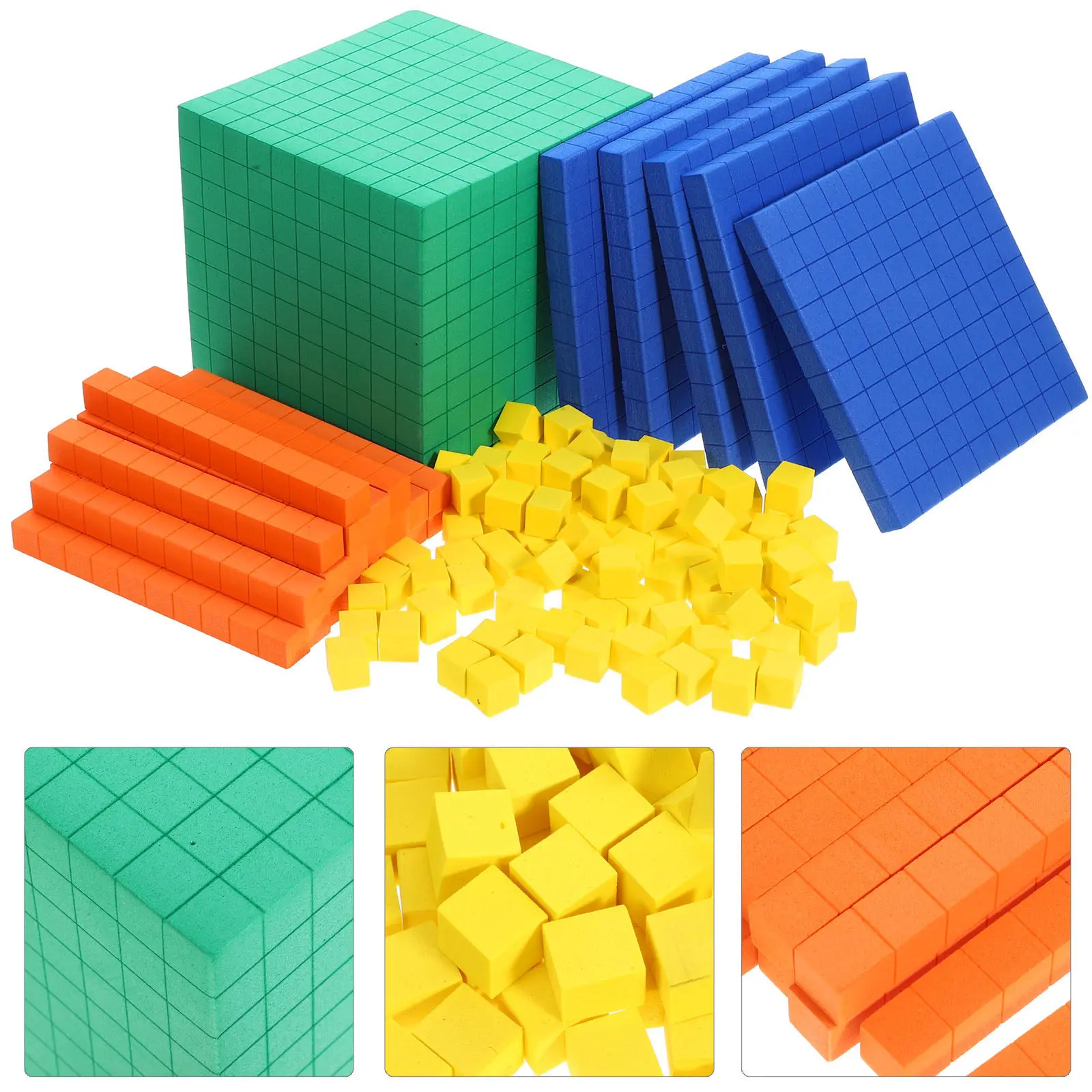 

1Set Math Learning Cube Eva Decimal Block Primary School Educational Supplies Counting Blocks Logical Thinking
