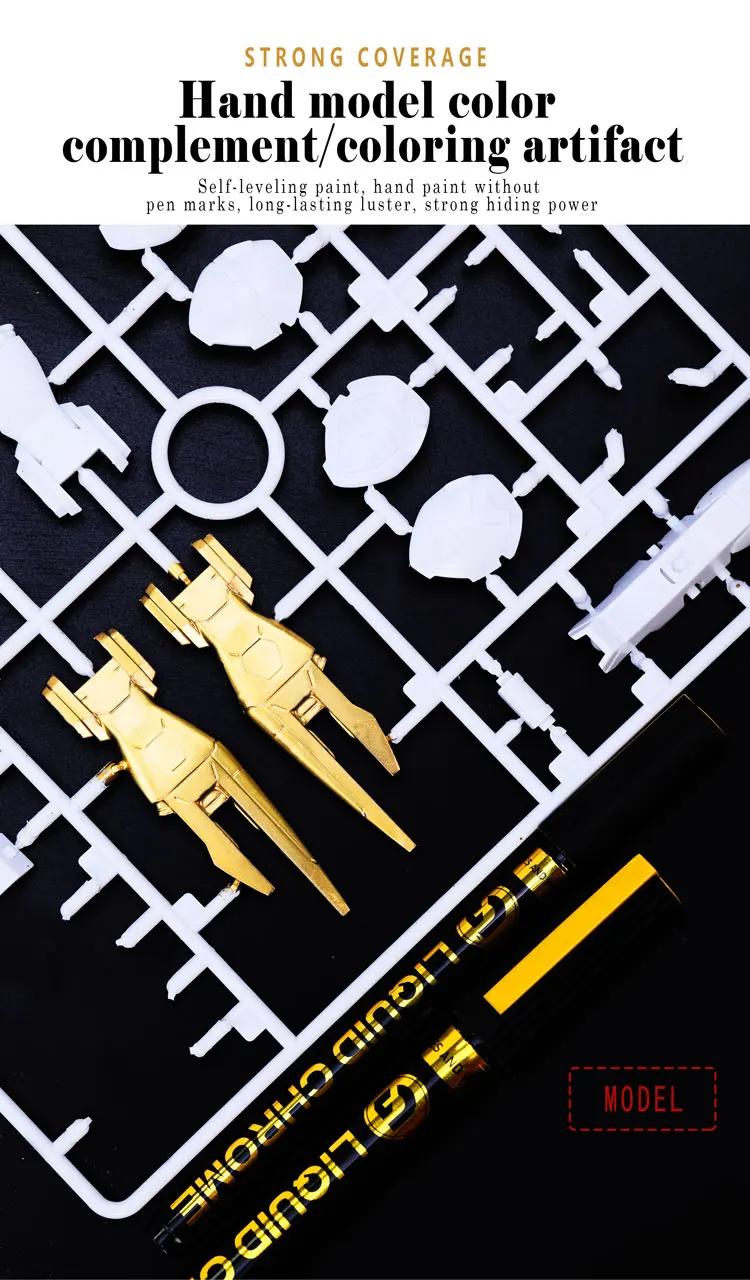 GUANGNA Flüssigspiegel-Chrom-Metallic-Marker, reflektierender Glanz, 2,0/3,0 mm Pinsel Silber Gold zum Färben, Strich, DIY-Handwerk – Detail 11