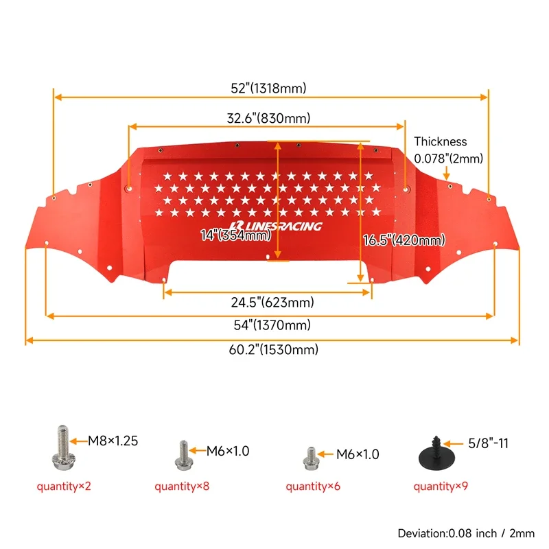 Oil Cooler Skid Plate LINESRACING For BMW M2C F87 M2 Competition S55 Engine 3.0T 2018-2021 Aluminum Wrinkle black /Red/ Silver