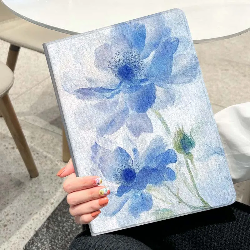 Blue Watercolor Flo… - image