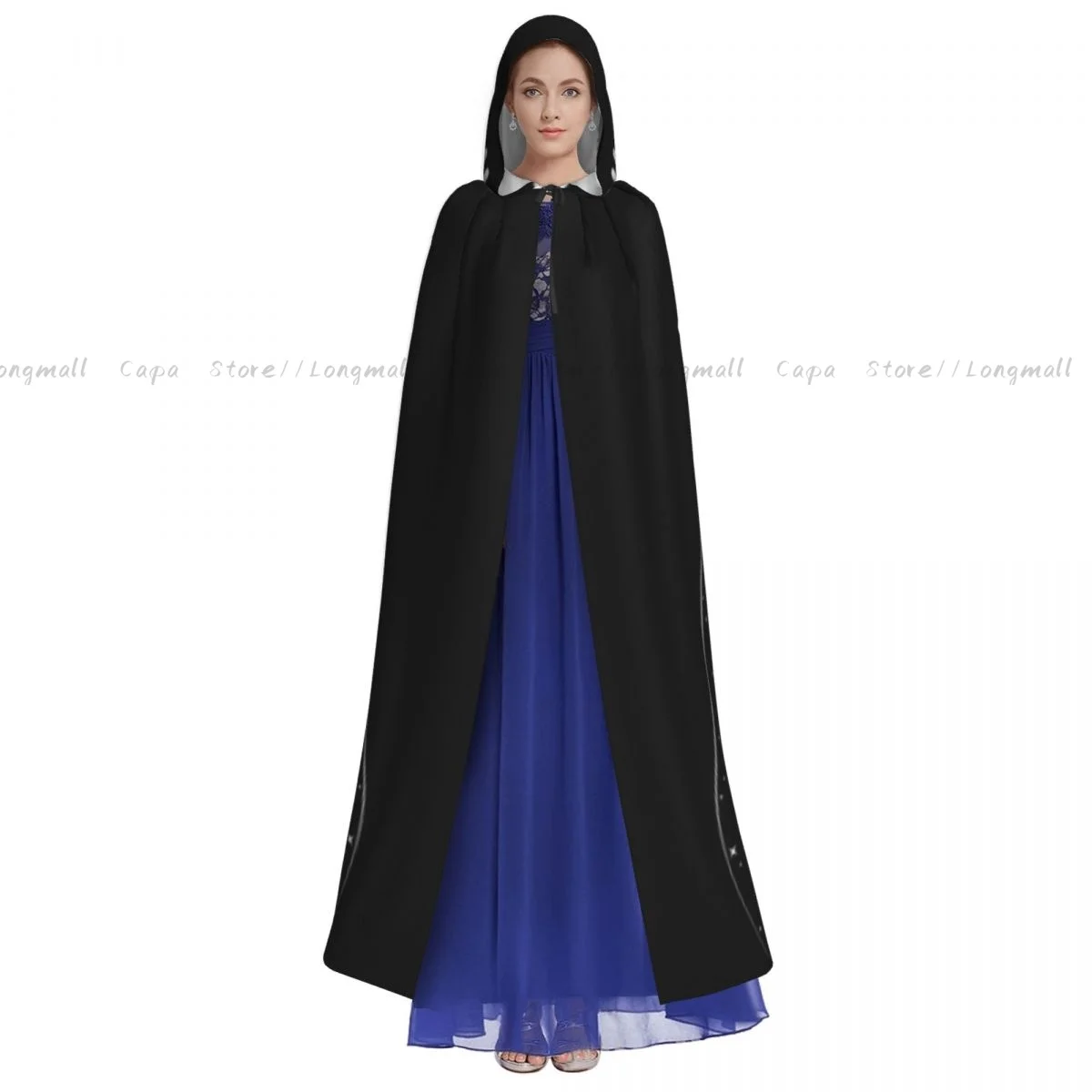 Mystical Triple Goddess Priestesses In Wheel Of The Year Cloak Hooded Cosplay Costume Halloween Adult Long Party Cape