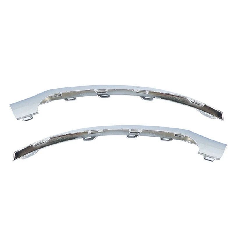 1Pair Front Bumper Lip Lower Chrome Trim Strip For Mercedes-Benz CLS-Class W218 CLS320 400 550 A2188851574 A2188851674