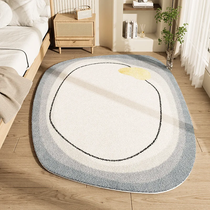 Simple Irregular Bedroom Non-slip Bedside Carpet Home Wear-resistant Carpet Living Room Sofa Imitation Cashmere Carpet