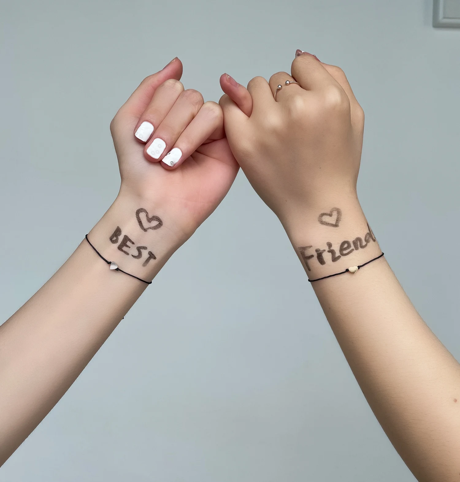 

Joya Love New Couple Card Bracelet Stainless Steel Small Star Heart Adjustable Rope Woven Friendship Bracelet Set Jewelry Gift