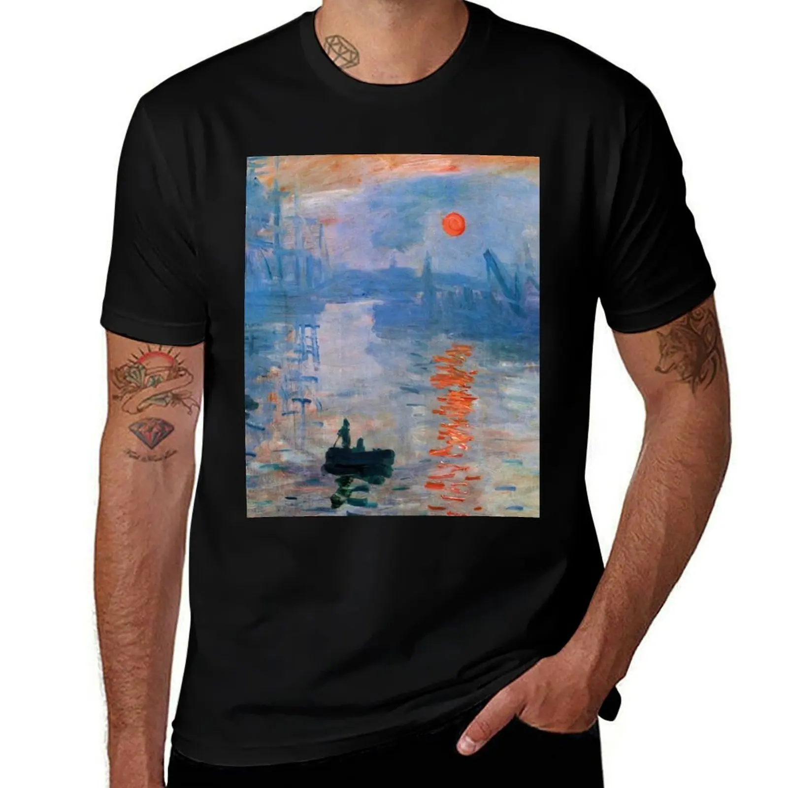 Impression, Sunrise 1872 | Monet T-Shirt No Iron Casual Short Sleeve Top T-Shirt