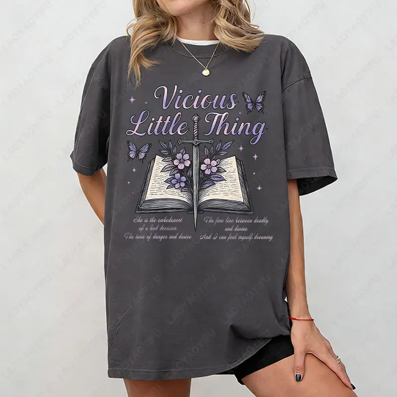Powerless Vicious Little Thing Book Series Tee Kai Azer Paedyn Gray Fantasy Book Lover TShirt men women cotton short sleeve gift