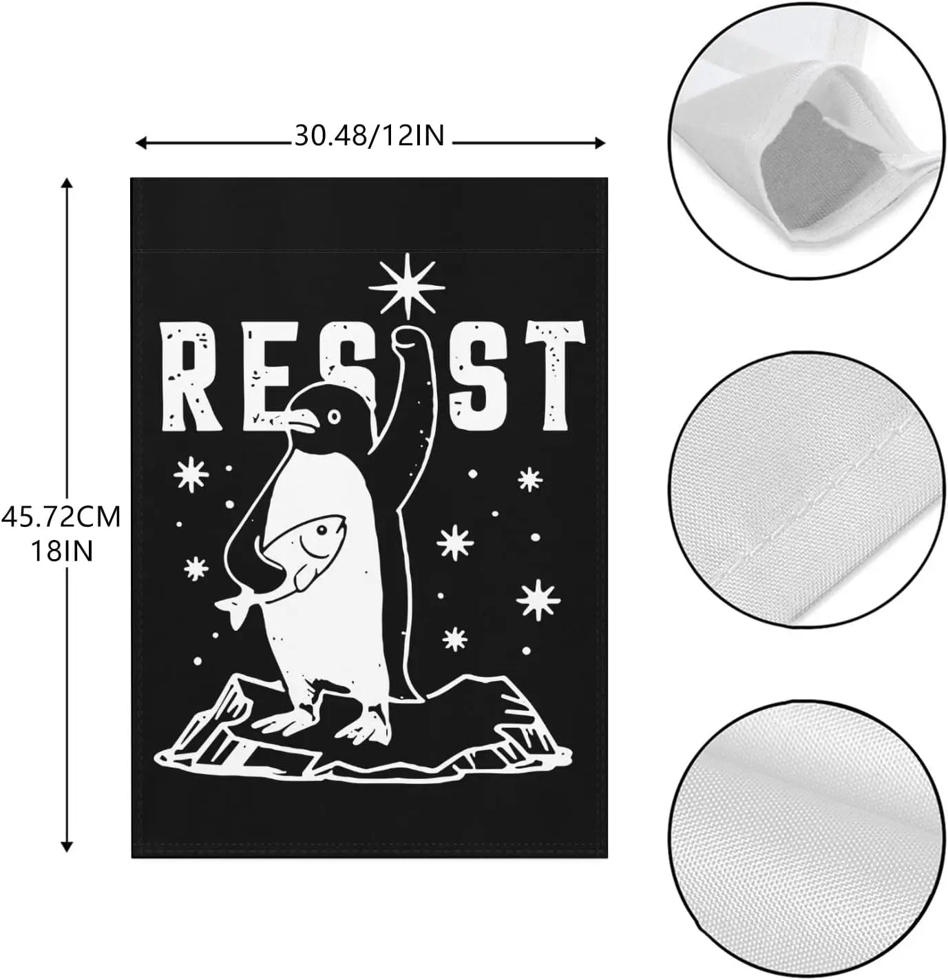 Resist Penguin Activism Flags Resist Penguin Activism Garden Flags Small Garden Flags 12x18 Double Sided Banner for Home Gar yyi