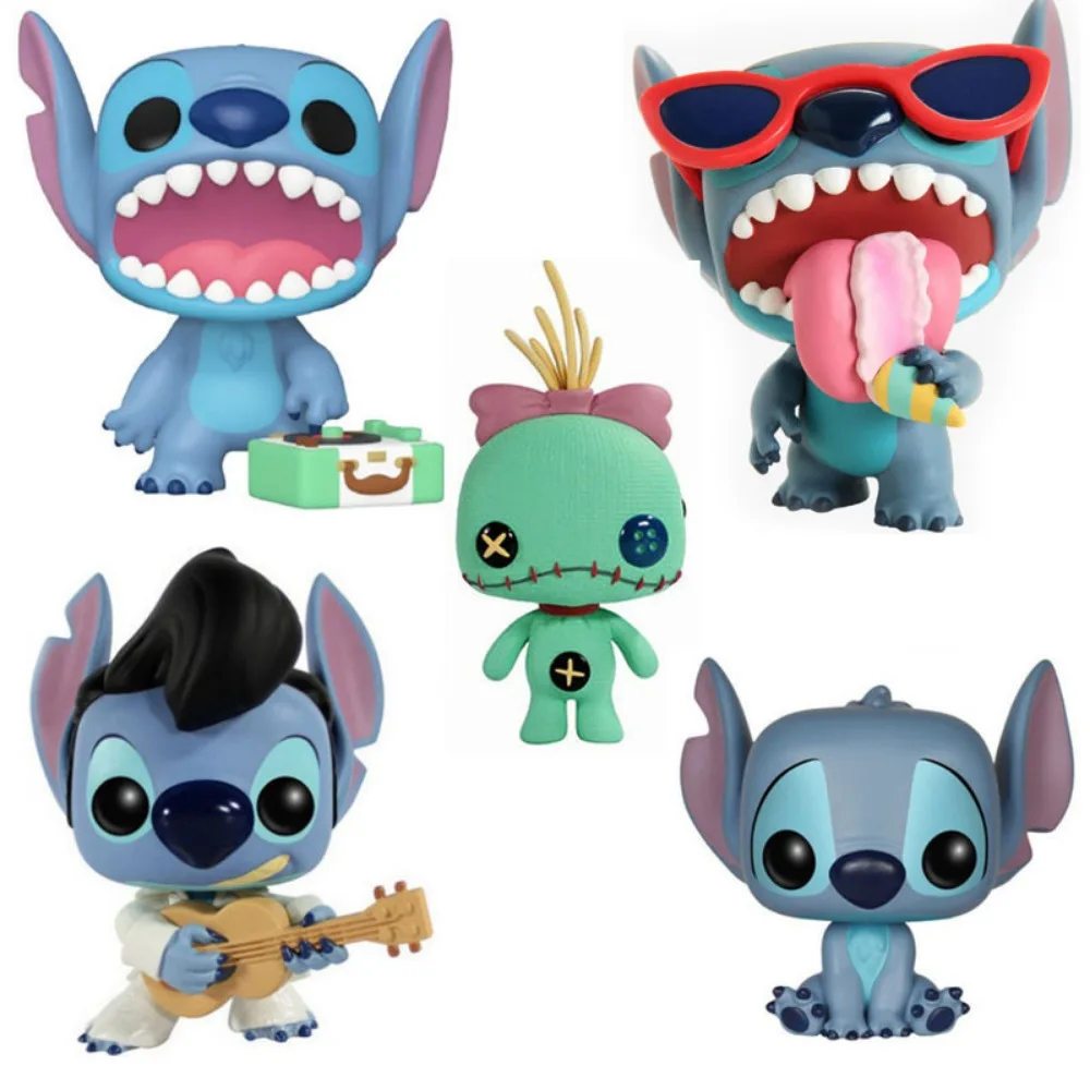 Funko Pop Lilo & Stitch Action Toy Figures Kawaii Cartoon Stitch Scrump Interest Model Doll Ornament Birthday Gift for Children