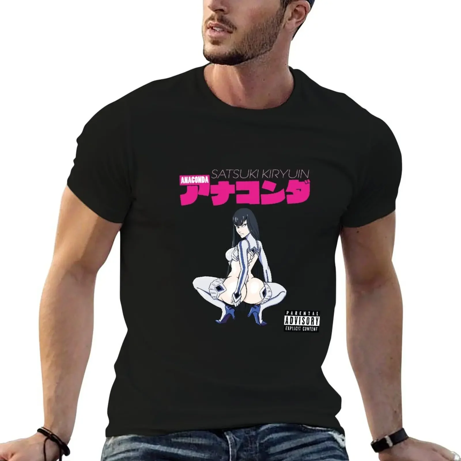 Satsuki Kiryuin Anaconda T-Shirt vintage anime clothes blanks men clothes