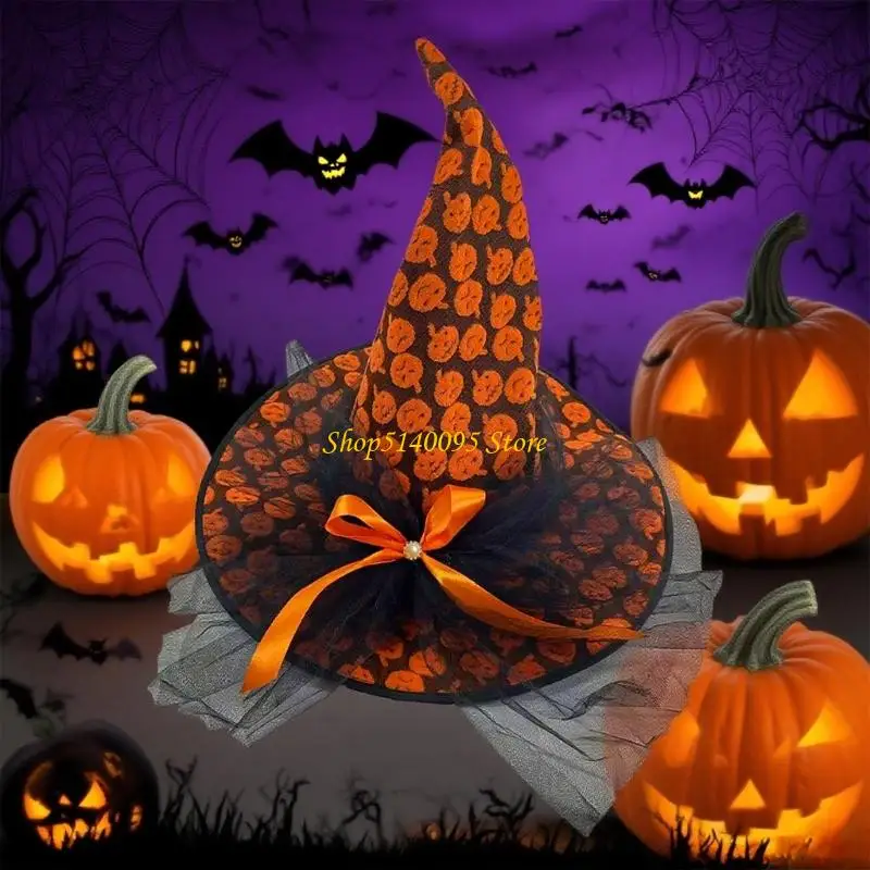 DXAE HALLOWEEN HITCH HAT WITCH MESH COSTUME Accessorio leggero MACCHIO BACCHI COSPLAY per le feste giochi ruolo