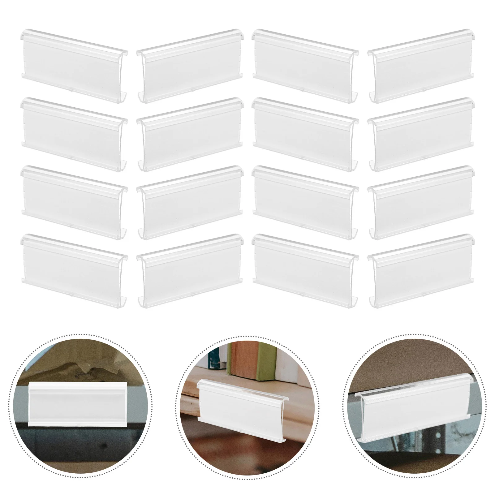 50 Pcs Mini Sign Holders Shelf Label Stable Price Tag Display Entrained Prices Signs Clip Transparent Stand