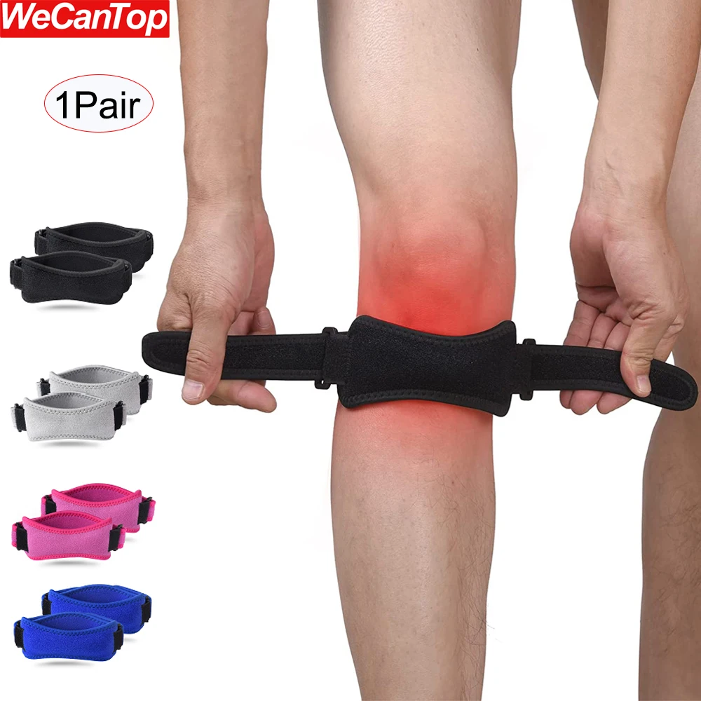 1Pair Knee Pain Relief & Patella Stabilizer Knee Strap Brace Support for Hiking,Soccer,Running,Jumpers Knee,Tennis,Squats & Walk