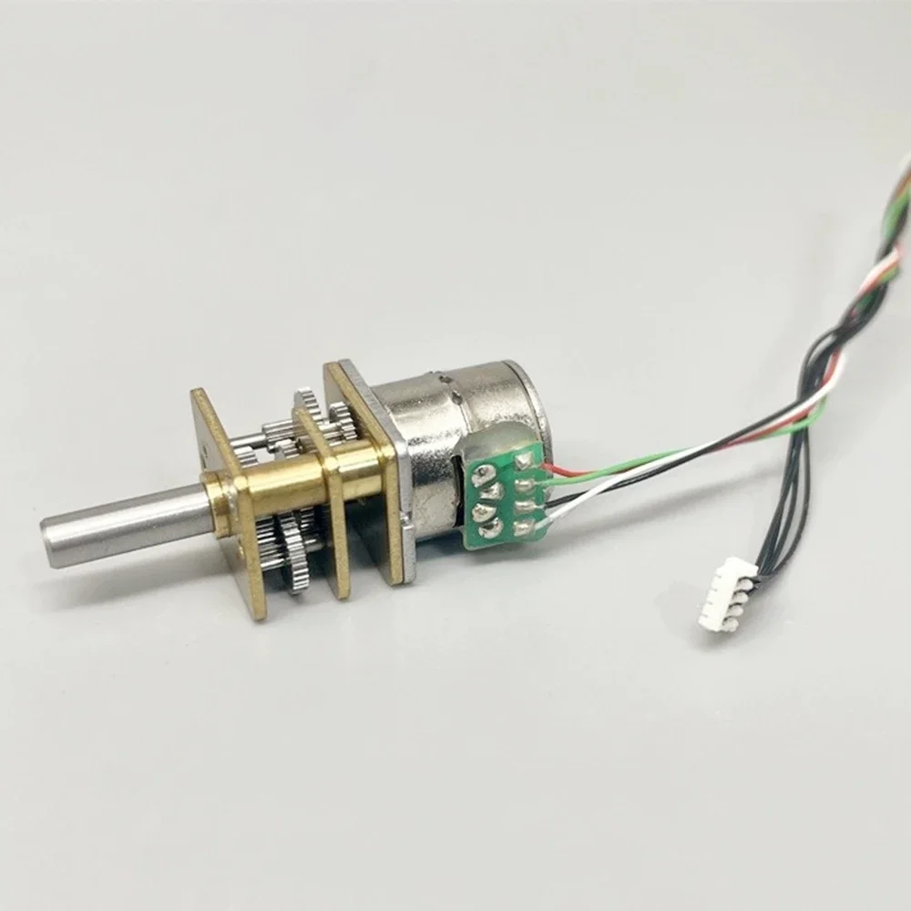 1PC OT-GSM10-066 10BY 10mm Full Metal Gearbox Gear Stepper Motor 2-phase 4-wire Stepping Motor 1:298 Reduction Ratio D-shaft