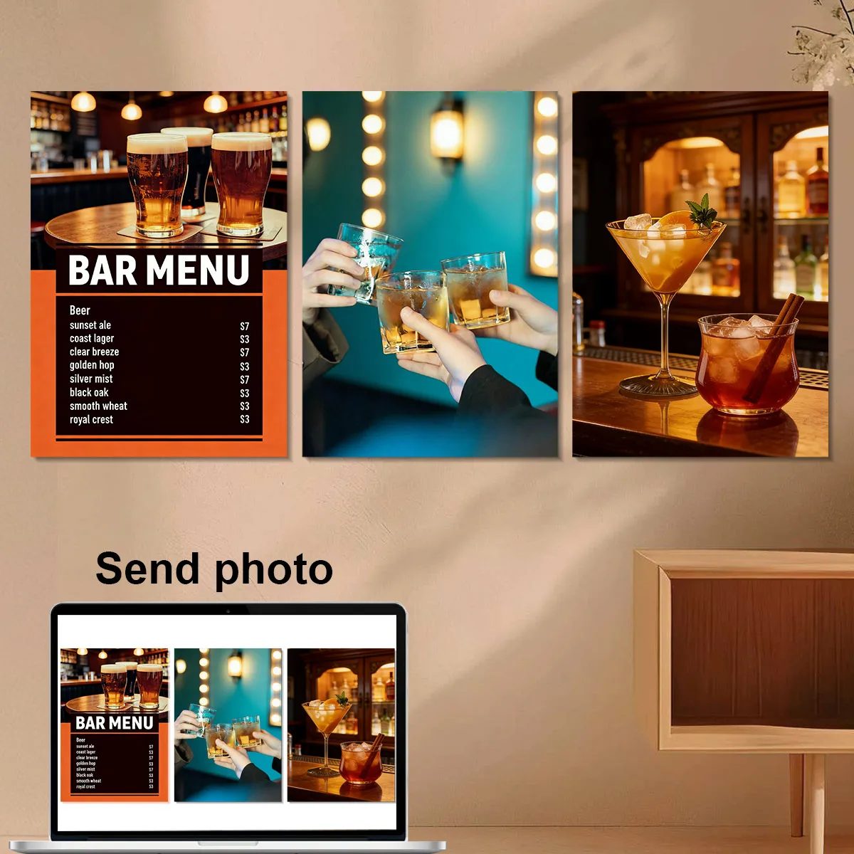 3 Pieces of Personalized Custom Design: Send Photos to Customize A4-A3-A2 Advertising Posters Without Frames, Custom Posters, Oi