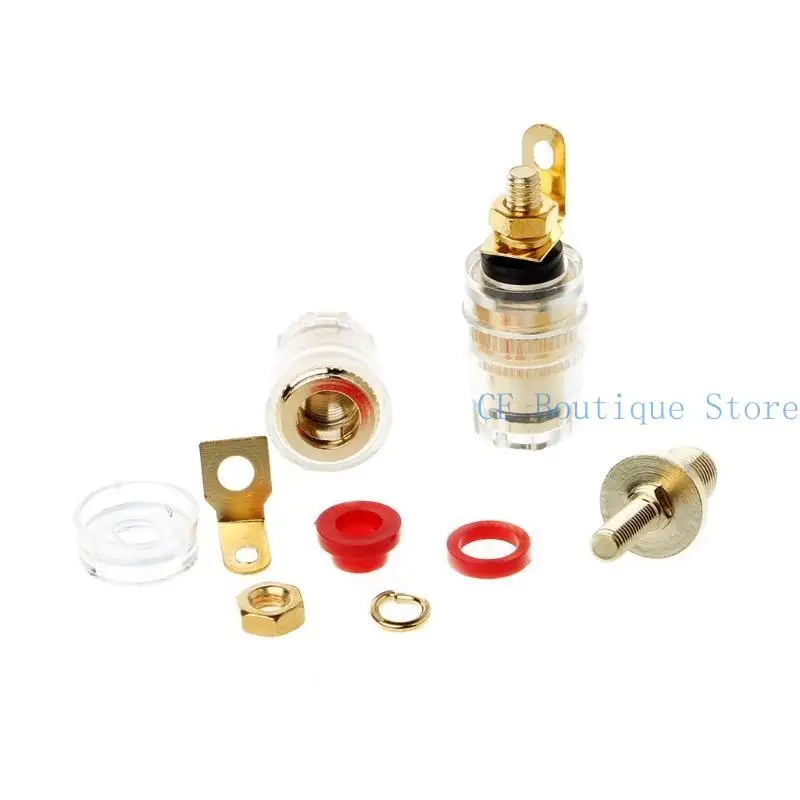 652F 2PCS 4MM BANANA FINE FINE COMP SLAD SOLDER CONNECTOR BRASS