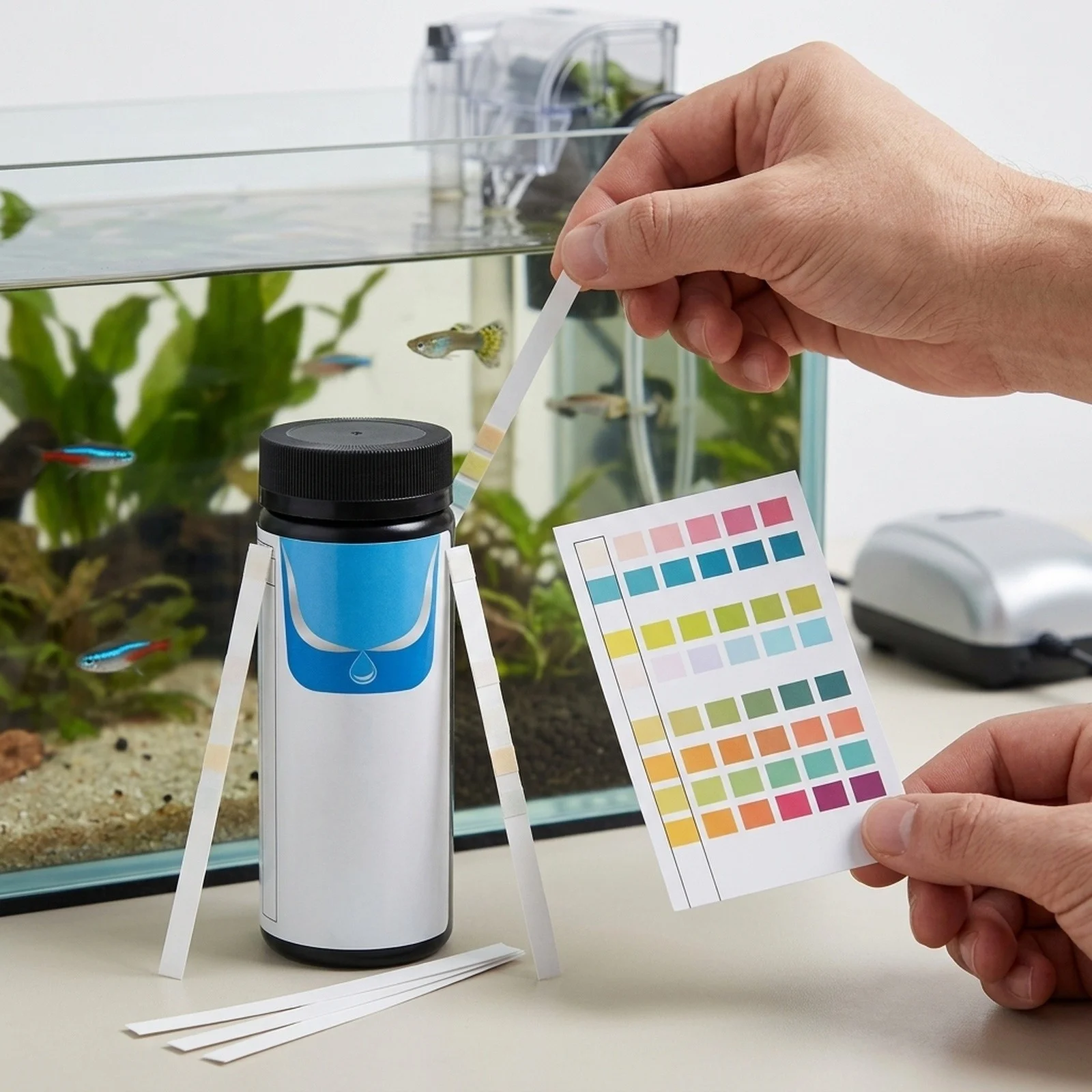 Water Test Strips 50pcs 7 In1 Strip Strips Test Tool Tropical Accessories Aquarium Kit Nitrite Paper Professional