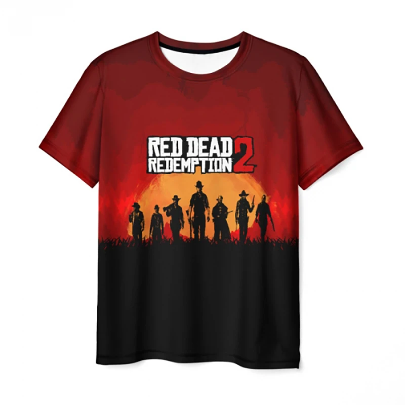 Summer New Red Dead Redemption 2 T-Shirts Game 3D Print Men Women Fashion Oversized Short Sleeve T Shirt Kids Tees Tops Clothing