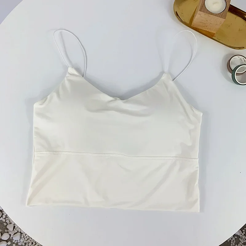 Summer Bra 2021 Women Ice Silk Crop Top Seamless Tube Top Bra Underwear Korean Fashion Solid Padded Bralette Summer Vest Bra