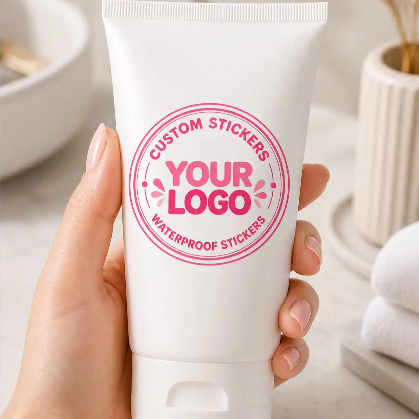 1‑50Pcs Custom Stickers Round,Personalized Image,Picture & Text Labels for Friends,Birthday Party,Gift Tags & Favor Packaging